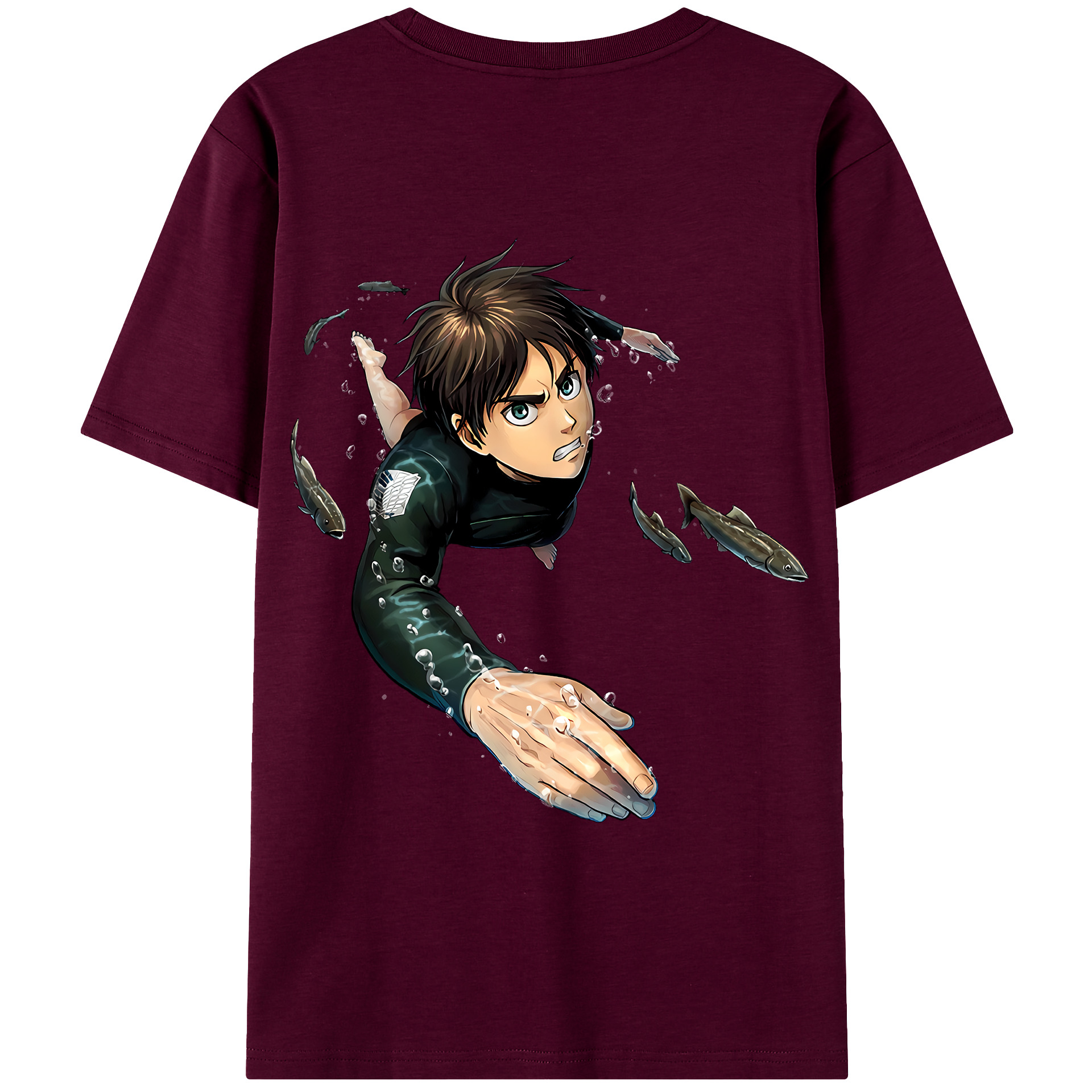 （画像用） 進撃の巨人 エレン･イェーガー Attack on Titan Eren Jäger レディース半袖Tシャツ(バックプリント)